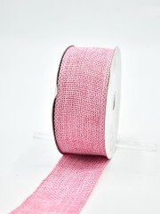 Kanaviçe Jüt Kurdele 4cm Pembe