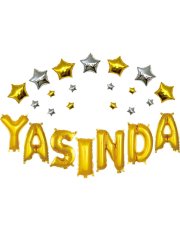 Yaşında' Yazılı Set Balon  - Altın