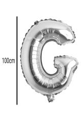 Harf Folyo Balon Gümüş 100cm G