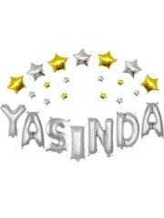 Yaşında' Yazılı Set Balon  - Gümüş