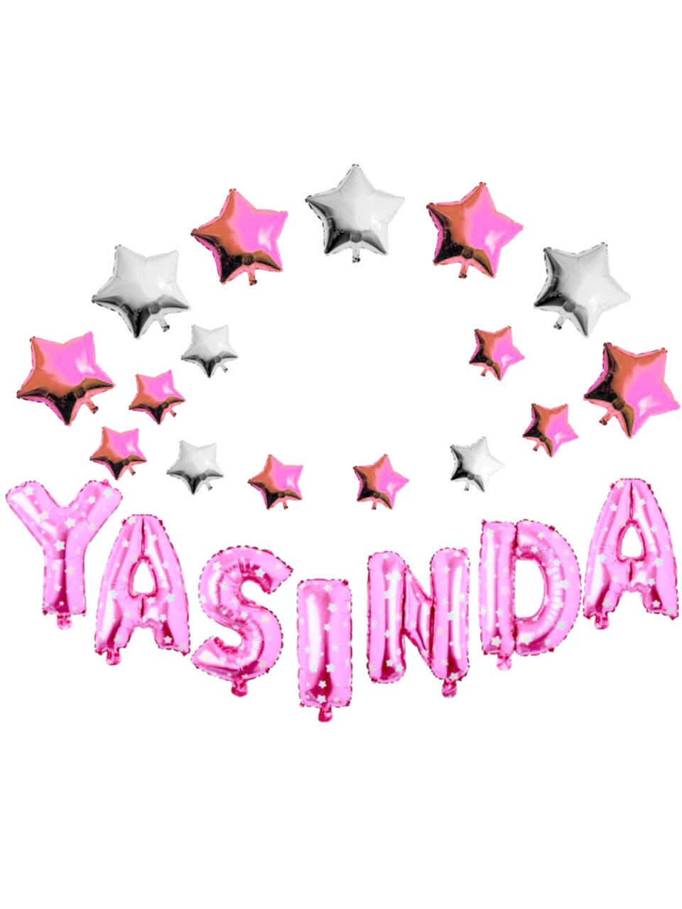 Yaşında' Yazılı Set Balon  - Pembe