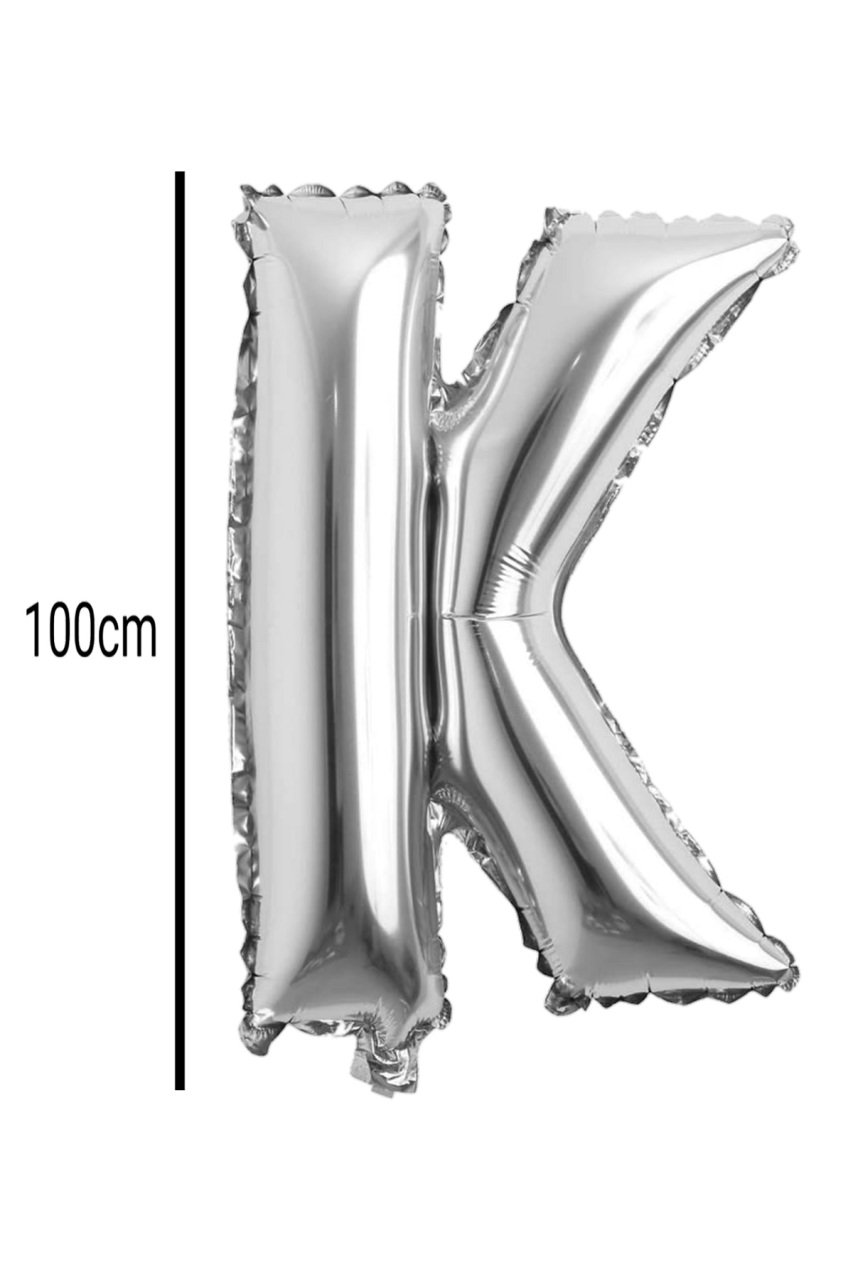 Harf Folyo Balon Gümüş 100cm K