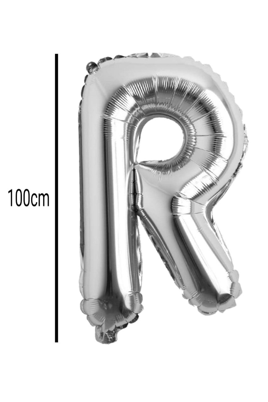 Harf Folyo Balon Gümüş 100cm R