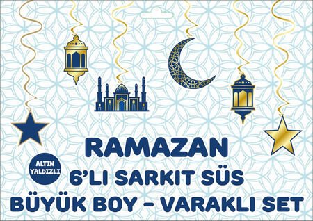 RAMAZAN SÜSÜ TEMALI VARAKLI 6 LI SARKIT