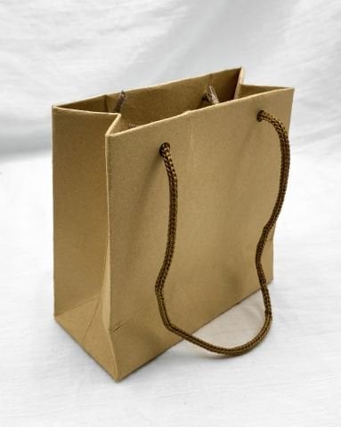 11 x 4 x 11 İp Saplı Karton Çanta (50 adet) Kraft