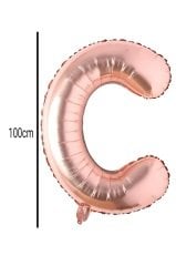 Harf Folyo Balon Rose Gold 100cm C