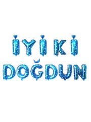 'İyi Ki Doğdun' Yazılı Set Balon  - Mavi
