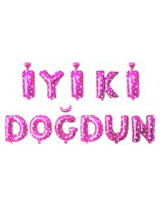 'İyi Ki Doğdun' Yazılı Set Balon  - Pembe