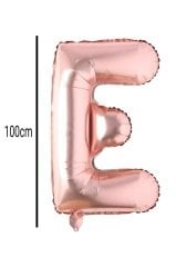 Harf Folyo Balon Rose Gold 100cm E