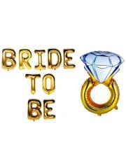 Bride To Be' Yazılı Yüzüklü Set Balon  - Altın