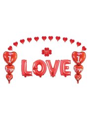 'Love' Yazılı Set Balon - Kırmızı
