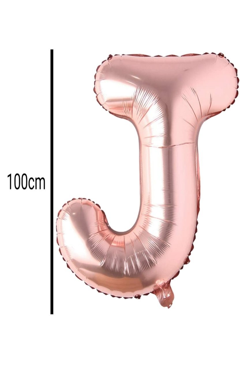 Harf Folyo Balon Rose Gold 100cm J