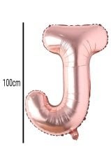 Harf Folyo Balon Rose Gold 100cm J