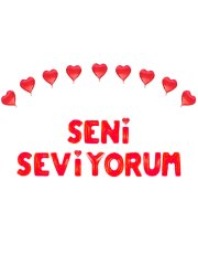 'Seni Seviyorum' Yazılı Set Balon