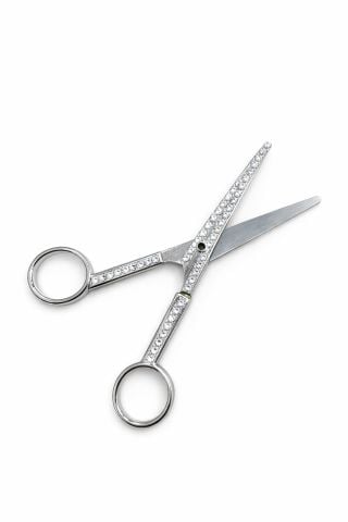 Taşlı Makas Gümüş