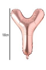 Harf Folyo Balon Rose Gold 100cm Y