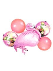 5'li Flamingo Set Folyo Balon - Pembe