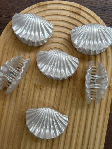 Beyaz Sedefli İstiridye Toka 8 cm (12adet)