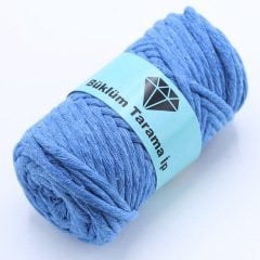 Tek Büküm Makrome İpi (5mm - 250gr) Çelik Mavisi