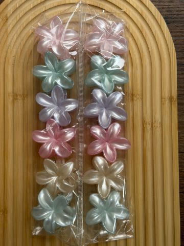 5 cm Sedefli Karışık Lotus Toka 12 adet