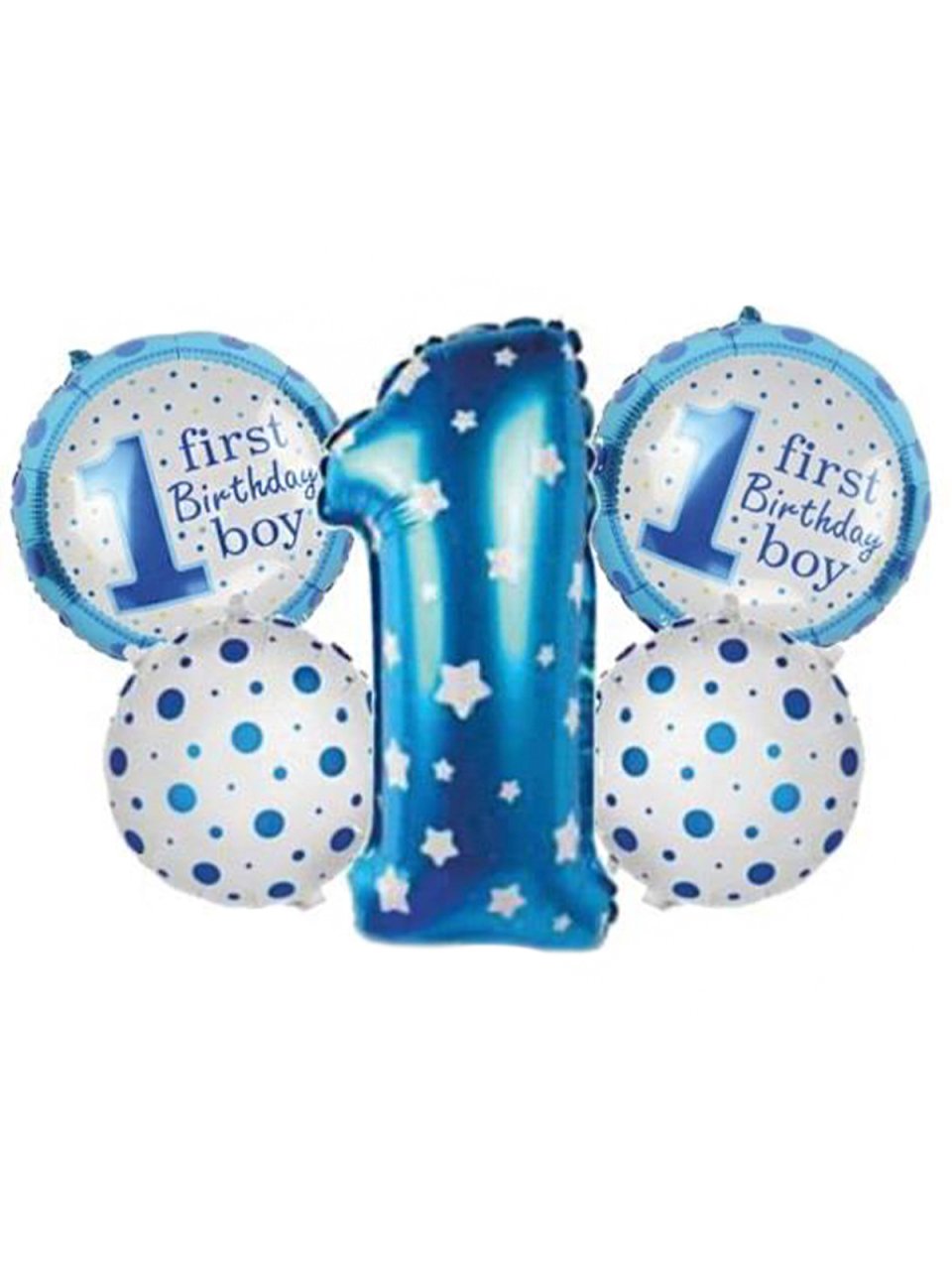 1 Yaş Set Folyo Balon - Mavi