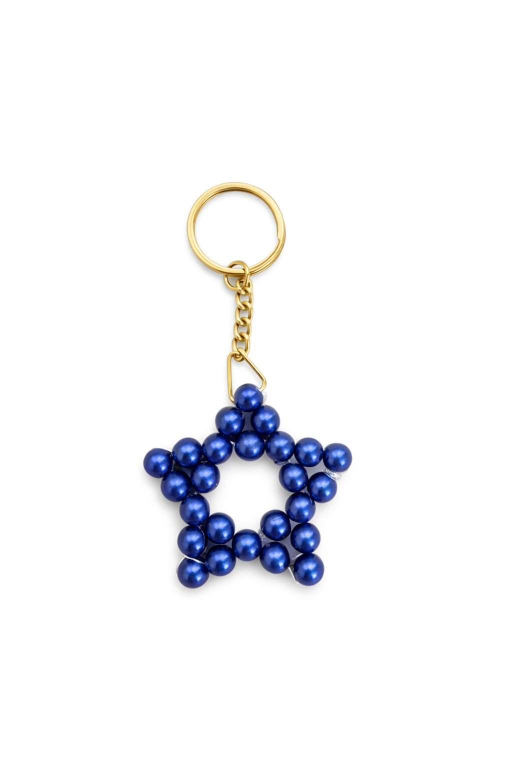 Yıldız İnci Anahtarlık (50 adet) Saks Mavisi