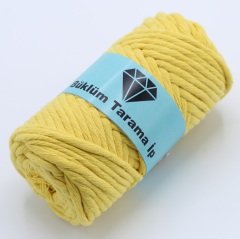 Tek Büküm Makrome İpi (5mm - 250gr) Sarı