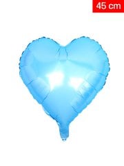 Kalp Folyo Balon 45cm - Mavi
