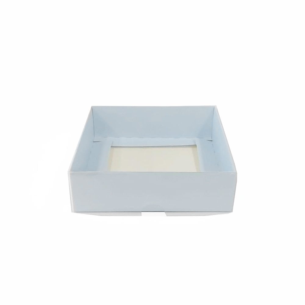 10x10x3 Asetat Kapaklı Karton Kutu - 50 adet Mavi