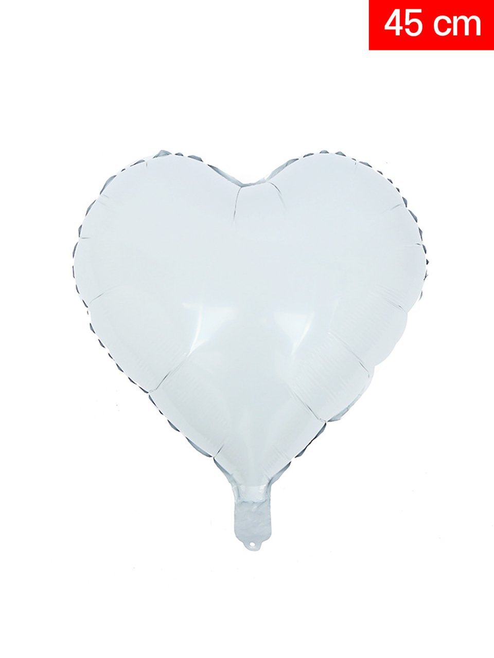 Kalp Folyo Balon 45cm - Beyaz