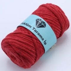 Tek Büküm Makrome İpi (5mm - 250gr) Kırmızı