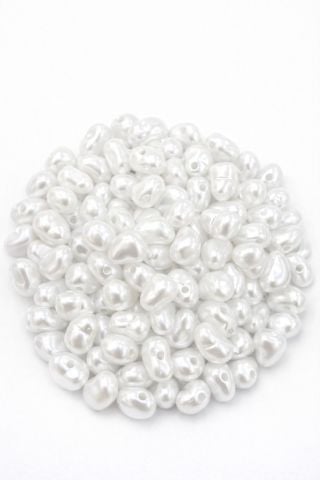 Yamuk İnci Boncuk 500gr Beyaz