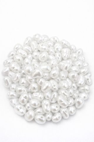 Yamuk İnci Boncuk 500gr Beyaz