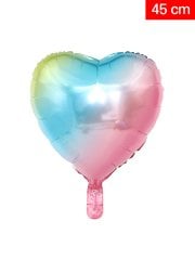 Kalp Folyo Balon 45cm - Renkli
