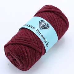 Tek Büküm Makrome İpi (5mm - 250gr) Bordo