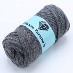Tek Büküm Makrome İpi (5mm - 250gr) Koyu Gri
