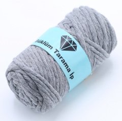 Tek Büküm Makrome İpi (5mm - 250gr) Gri