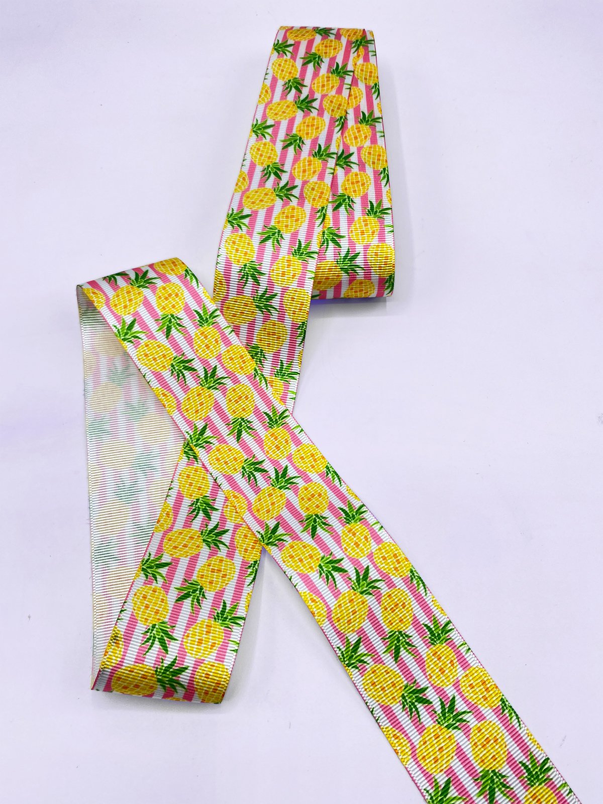Baskılı Grogren Kurdele (4cm-5 Metre) Ananas
