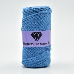 Tek Büküm Makrome İpi (3mm - 250gr) Çelik Mavisi