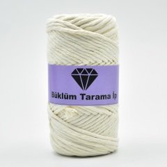 Tek Büküm Makrome İpi (3mm - 250gr) Ekru