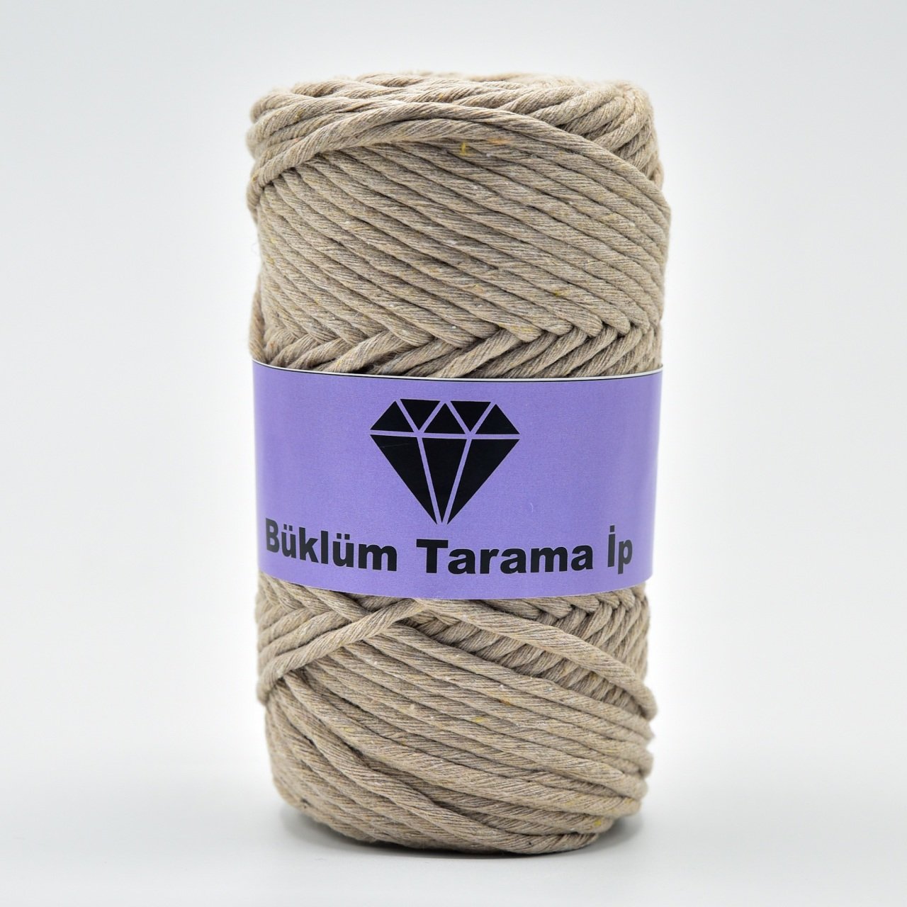 Tek Büküm Makrome İpi (3mm - 250gr) Bej