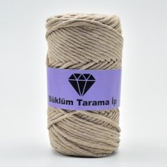 Tek Büküm Makrome İpi (3mm - 250gr) Bej