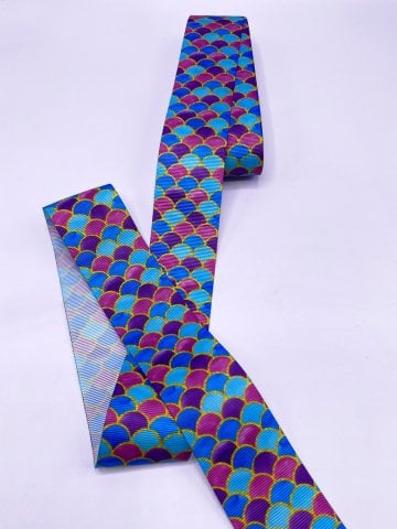 Baskılı Grogren Kurdele (4cm-5 Metre) Mürdüm Deniz Kızı