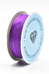 Organze Kurdele 2cm Koyu Mor