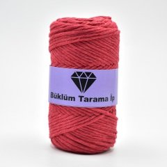 Tek Büküm Makrome İpi (3mm - 250gr) Kırmızı
