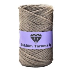 Tek Büküm Makrome İpi (3mm - 250gr) Koyu Bej