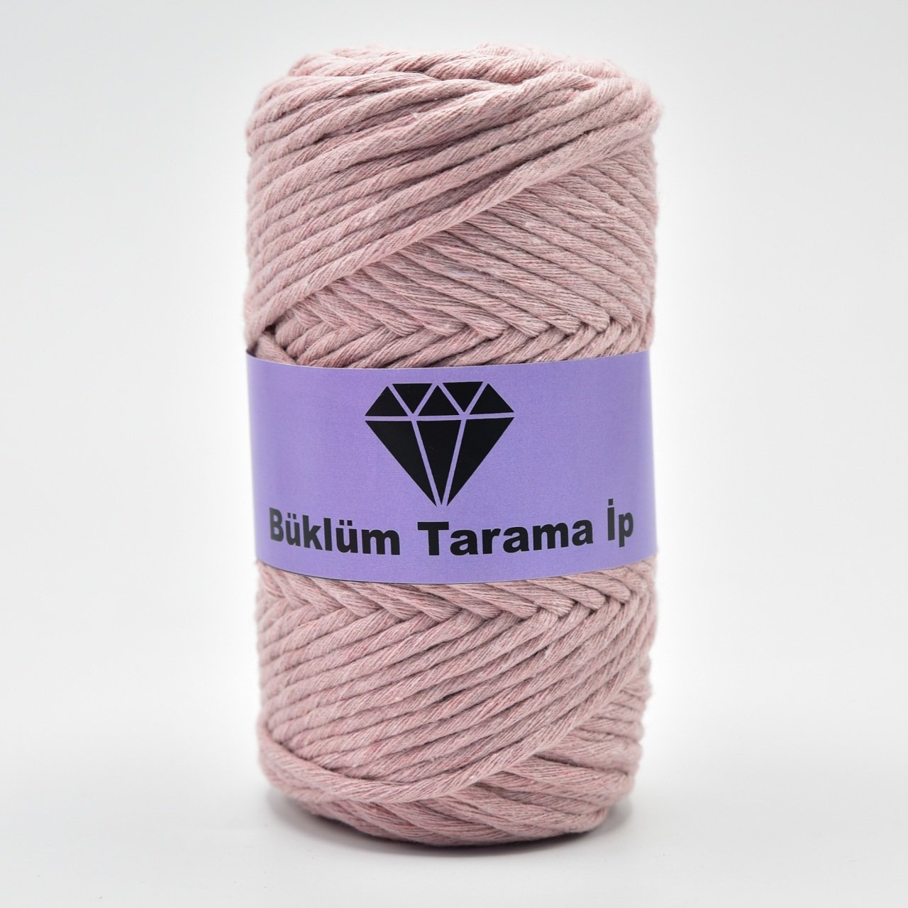 Tek Büküm Makrome İpi (3mm - 250gr) Pudra