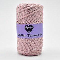 Tek Büküm Makrome İpi (3mm - 250gr) Pudra
