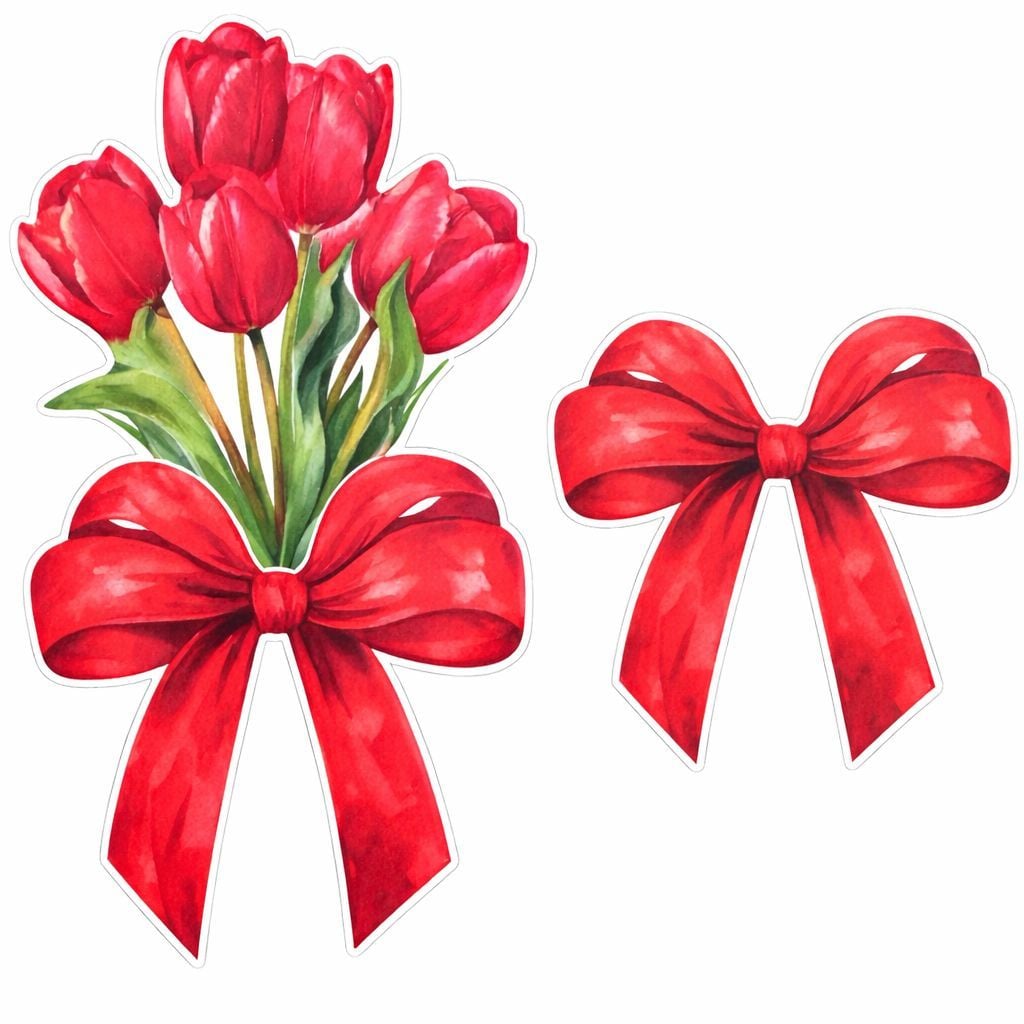 Kart 50 adet Kırmızı Lale