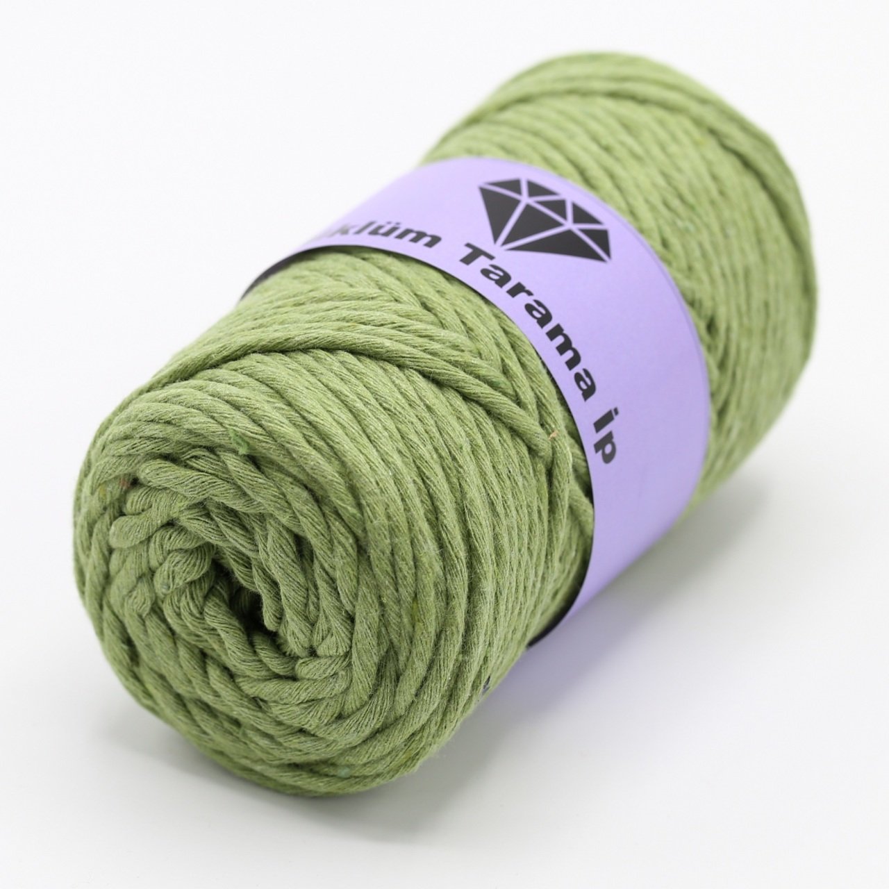 Tek Büküm Makrome İpi (3mm - 250gr) Elma Yeşili